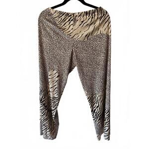 Natori Women's Black 'Edgy Garden' animal Print leopard casual Pants